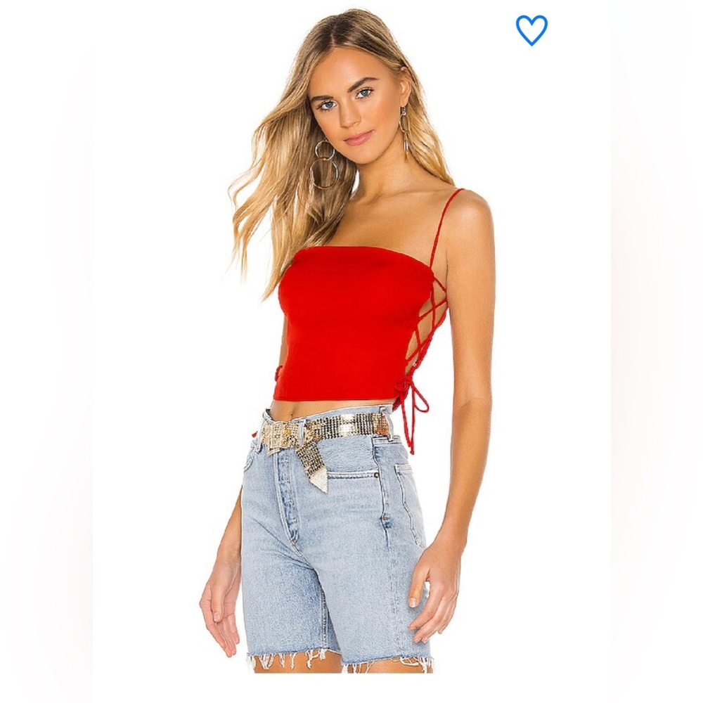 Brooke Strappy Top in Red